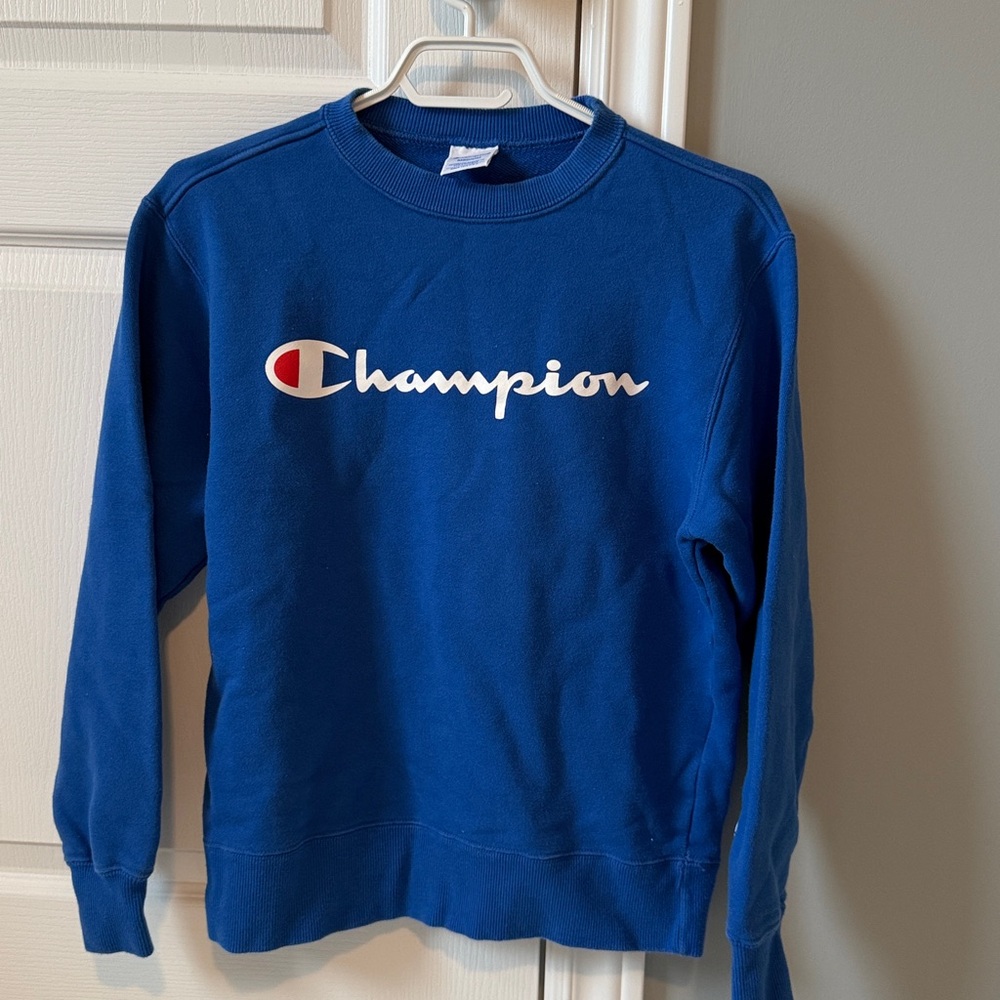Royal Blue Champion Crewneck MEDIUM